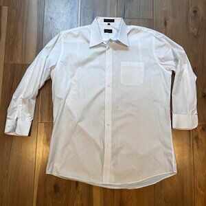 Men's Basilio Fitted White Dress Shirt